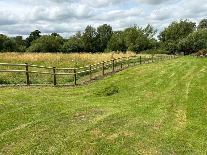 Post and rail fencing in Dorchester on Thames